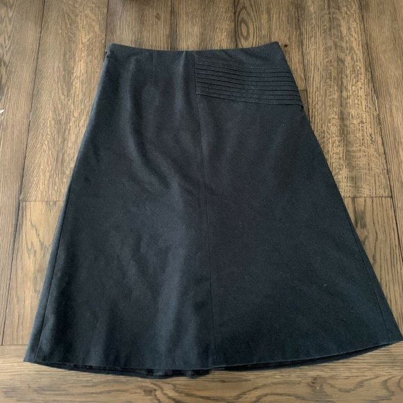 Anthropologie Skirt Women's 6 Gray Midi Pleats A-Line Business Attire - Picture 7 of 8